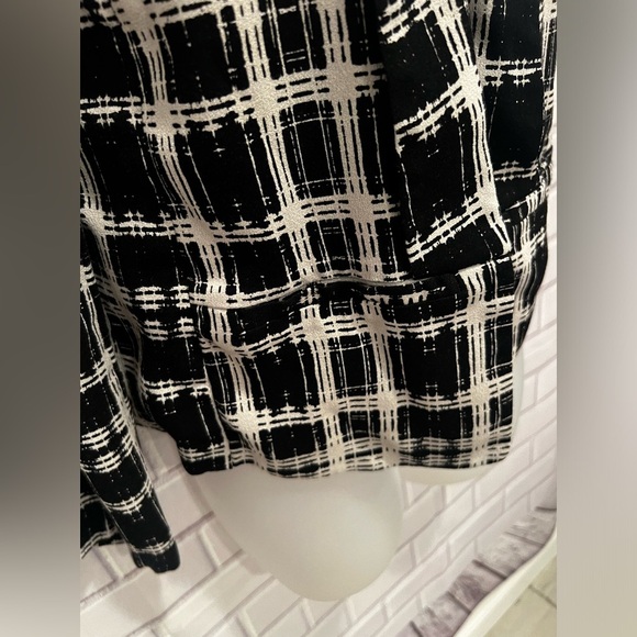 ELLA MOSS women open front blazer black and white/size M - Picture 5 of 9